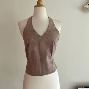 Vintage J crew leather top